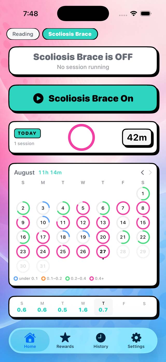 The Bebopper home screen in the Bold style.