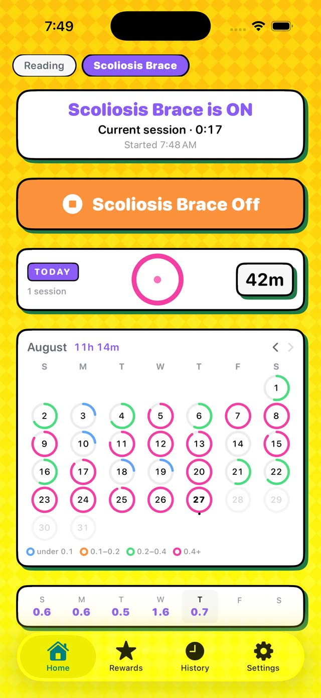 The Bebopper home screen in the Bold style.